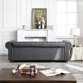 thumbnail image 3 of Ucloveria Faux Leather UpholsteredTufted Loveseat Couch, Chesterfield Armrest Sofa for Living Room Apartment, 3 of 6