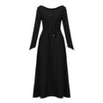 thumbnail image 4 of Women's Vintage Trumpet Sleeve Sweetheart Dress - Gothic Court Style, Plus Size, Long Length, Polyester Fabric, 4 of 6