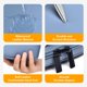 thumbnail image 4 of Funda de viaje impermeable de piel Miloocul, organizador de cables, gris y azul, 4 of 6