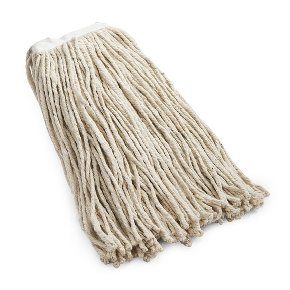 Cut-End Wet Mop Head | Cotton | #24 | 1" Headband | White | Total Quantity: 1