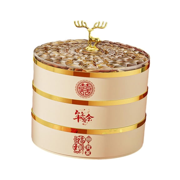 kowaku Chinese New Year Serving Tray Dried Snack Platter Durable Multipurpose Nuts Storage Container Fruits Dish Organizer for Adult