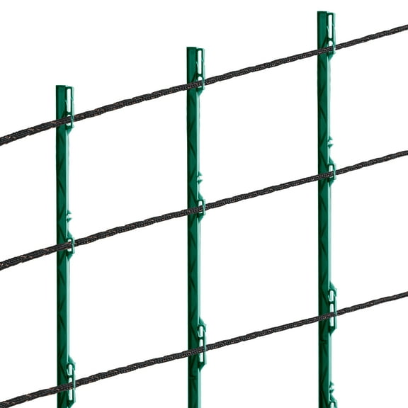 KFFKFF Electric Fence Wire, 1000Ft 305M Durable Polywire, 1/4" Diameter with 2 Copper Strands for Efficient Conductivity and Corrosion Resistance, Fencing Rope for Horses, Cattle, and Livestock