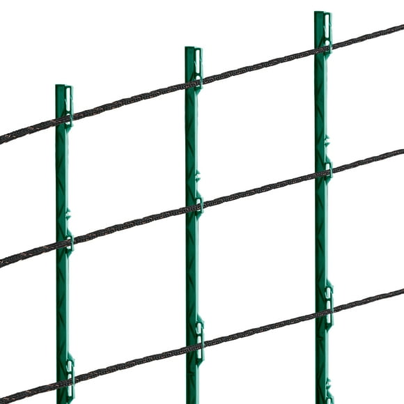 KFFKFF Electric Fence Cord, 1000Ft 305M Portable Polywire, 1/4" Width with Dual Copper Strands for Reliable Electric Transmission and Rust Resistance, Fencing Wire for Horses, Cattle