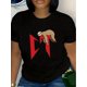 thumbnail image 1 of Women's Cute Sloth Print Casual T-Shirt - Soft Polyester, Round Neck, Short Sleeve, Machine Washable Tee For Adult, Men, Women, Teen, Teenager, Adolescent, Youth, 1 of 5