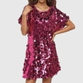 thumbnail image 2 of Robe de Mariée Courte à Manches Courtes en Perles pour Femmes, Robe Formelle Aguichant à Sequins pour Invité de Mariage, Robe de Fête d'Automne, 2 of 9