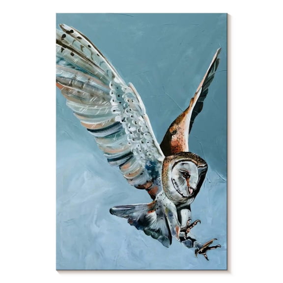 Elephant Stock At Last Wall Art - Vertical Canvas Wall Art - Living Room Wall Decor - Animal Canvas - Blue And Teal Decor By Heylie Morris - 8" x 12"