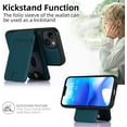 thumbnail image 5 of Magnetic Wallet Case for iPhone 14 Pro Max -Compatible with Magsafe-with Detachable Card Holder for Phone case Kickstand,Shockproof and Durable Phone Cover for iPhone 14 Pro Max(Green), 5 of 16