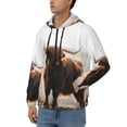 thumbnail image 3 of Kdxio Yak Print Men Hoodies Casual Hoodies for Men with Zip Pockets Full Zip Long Sleeve Sweatshirt Sports Hooded Jacket-XX-Large, 3 of 5