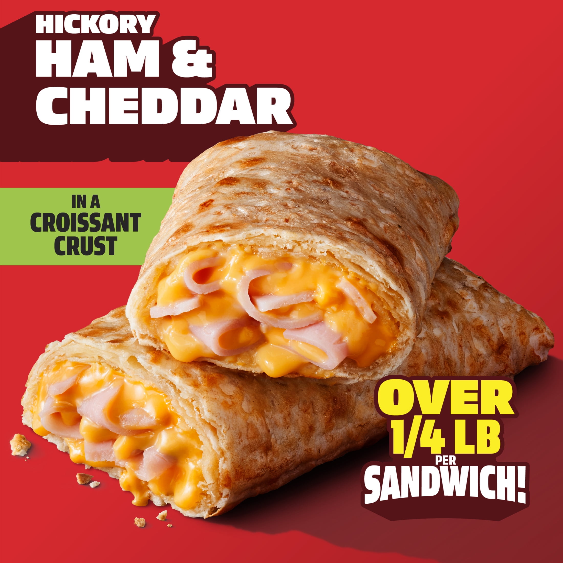 Hot Pockets Frozen Snacks Ham and Cheese Croissant Crust Sandwiches, 54 oz, 12 Count Box(Frozen)