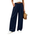 thumbnail image 2 of Neewe Wide Leg Sweatpants for Women Elastic Drawstring Waist Sports Sweatpants with Pockets, Relaxed Fit, 2 of 7