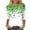 Y030#Green, variant on Ichuanyi Womens St. Patrick's Day 3/4 Length Sleeve Tops Crew Neck Basic Tees Shirts Casual Loose Fit Tunic Blouses