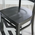 thumbnail image 3 of Linon Cabarrus Wood Dining Side Accent Chair, Set of 2, Black, 3 of 17