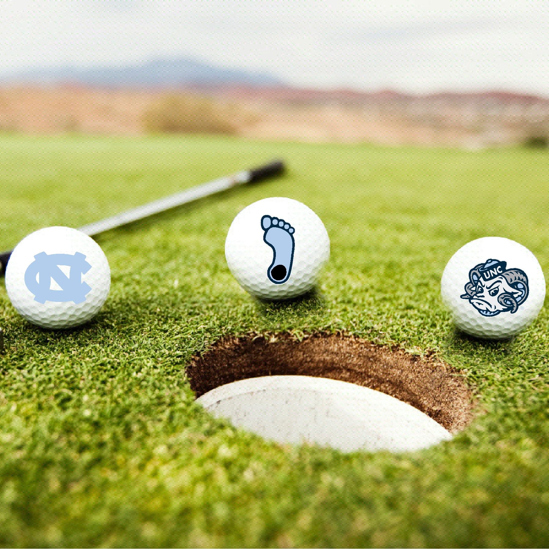 University of North Carolina Tar Heels Logo Edition Officially Licensed NCAA Taylormade Distance+ Golf Balls 12-Pack (Dozen)