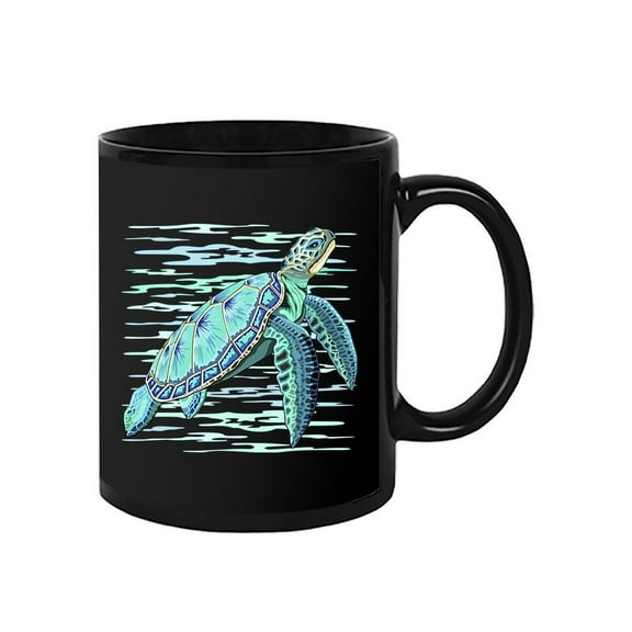 Turquioise Sea Turtle Pastel Art Mug - Image by Shutterstock,