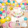 thumbnail image 3 of Pastel Happy Birthday Banner / Garland with Gold Foiled Letters for Birthday Party Decoration, 3 of 3