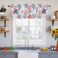 thumbnail image 4 of Blue Red Coastal Valances for Windows, Sea Turtle Nautical Coral Summer Beach Light Filtering Kitchen Curtains, Rod Pocket Window Valance Curtains for Living Room Bedroom, 60" W x 18" L, 2 Panels, 4 of 9