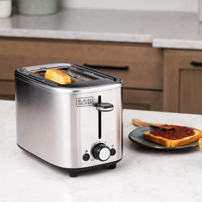 Black Decker Slice Wide Slot Stainless Steel Toaster