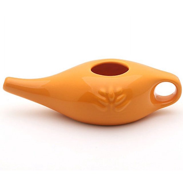 Botella de cerámica para lavado de nariz de 250 ml Irrigador nasal Botella para lavado de nariz de yoga Limpie el recipiente para lavado nasal
