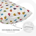 thumbnail image 3 of Zufioo Cute Ladybugs Print Double-sided Plush Pillow Cover,Decorative Pillow Protector without Pillow Core, Suitable for Sofa, Bedroom, Car-14"x20", 3 of 6