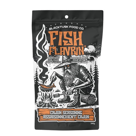 Blacktusk Seasoned Fish Flavrin' Crispy Seasoned Flour Coating Mix for Fish, Meat and Veggies by Blacktusk Food Co, Cajun Flavor, 340g