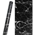 thumbnail image 1 of Black Marble Sticker Self Adhesive Marble Wallpaper Self Adhesive Marble Wallpaper Marble Films PVC Furniture Adhesive Paper Marble Adhesive Paper for Countertop Wall Table Land, 45cm*1, 1 of 5