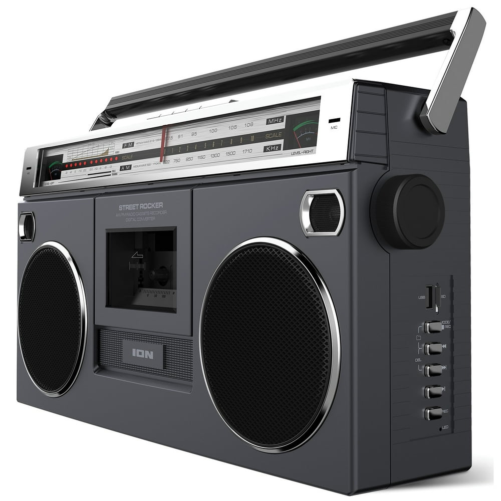 ION ISP112BK Street Rocker Retro Boombox with Bluetooth