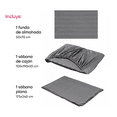thumbnail image 4 of Juego De Sábanas Individual Microfibra Ultra Suave Premium Gris Oscuro Rayas, 4 of 5