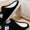 thumbnail image 5 of XIMIN Women Men Halloween Slippers Cozy Non-Slip Indoor Comfort House Shoes with Gripper Soles Cute Cartoon Pattern Slipper Ghost Pumpkin Bat Designs Soft Plush Warm Slippers, 5 of 8