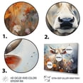 thumbnail image 3 of Designart "Cow Floral euphony II" Animals Floater Framed Canvas Print, 3 of 7
