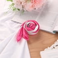 thumbnail image 6 of INSPIRE CHIC Women's Circle Pattern Square Neck Scarf Neckerchief Green Pink White, 6 of 6