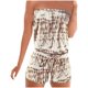 thumbnail image 2 of Puntoco Pantalones cortos deportivos para mujer, mono informal de verano sin tirantes, estampado con bolsillos, cordón y cremallera, 2 of 5