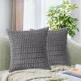thumbnail image 6 of AOMXGD Boho Decorative Pillow Covers 20"x20" for Living Room Couch Bed Sofa, Stylish Simplicity Home Decor, Soft Corduroy Cushion Home Essentials on Clearance, Gray, 6 of 6