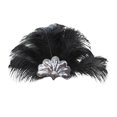 thumbnail image 1 of Tocado de plumas, tocado, disfraz, decoración, diadema para fiesta Negro, 1 of 9