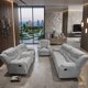 thumbnail image 1 of Salas 3-2-1 Sofá Love Seat Sillón Reclinable Confortable Boa Gris Joker Muebles R21, 1 of 5