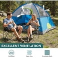 thumbnail image 3 of Blorly Easy Setup Camping Tent, 4 Person Lightweight Dome Tent, 3-Minute No-Assembly Portable Pop Up Camp Tent for Beginners, Kids, Car Camping, Backyard, Beach, Waterproof Travel Tent, Blue, 3 of 7