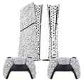 thumbnail image 2 of Black And White Dotted Console Skin Bundle for PS5 Pro Slim Disc & Digital / PS4 – Full Wrap + Dual Controller Flair, 2 of 5