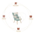 thumbnail image 3 of Aukfa Accent Chair with Ottoman, Modern Wing Back Chair for Living Room, Bedroom, Wooden Legs, Blue, 3 of 10