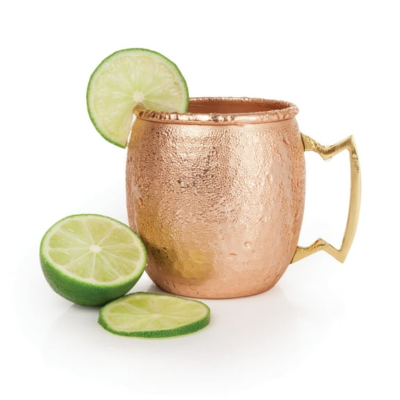 Twine Hammered Moscow Mule Copper Mug, Mule Mugs, Cocktails, 16 oz Set of 1