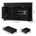 thumbnail image 4 of Homfa Buffet Cabinet with Drawers, 53.5”W Sideboard Storage Cabinet with Adjustable Shelf for Kitchen Dining Room, Black, 4 of 7