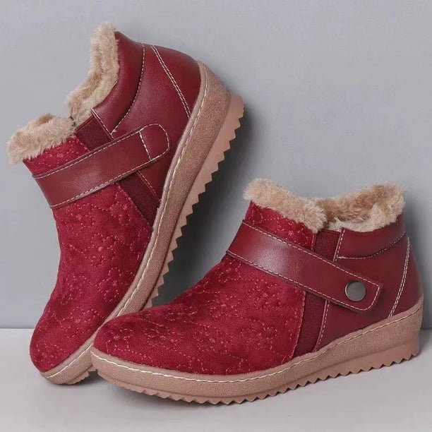 Zapatos de algodón a juego con hebillas informales de cabeza redonda de otoño e invierno, zapatos de talla grande