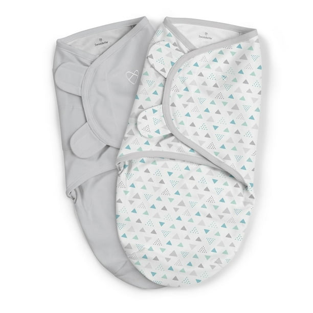 Summer Infant SwaddleMe 2 pk Cotton SM Triangle Frenzy