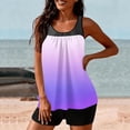 thumbnail image 4 of Womens Bathing Suits Two Piece Tank Tops Boyshorts Swimsuits High Waist Tummy Control Gradient Tankini Swimwear, S, 4 of 7