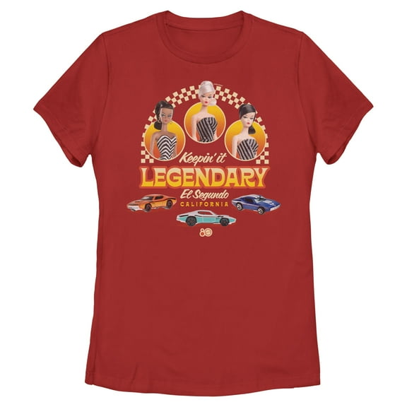 Womens Mattel Hot Wheels and Barbie Keeping It Legendary T Shirt