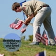 thumbnail image 3 of Anley Pack of 12 USA Stick Flag - 18" x 12" Handheld America Gravemarker Stick Flags - 30" Solid Wooden Flag Pole, 3 of 7