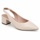 thumbnail image 2 of Zapatilla Slingback Tacón Bajo Confort Punta Fina Mujer Beira Rio 4182220 crema 22.5, 2 of 5