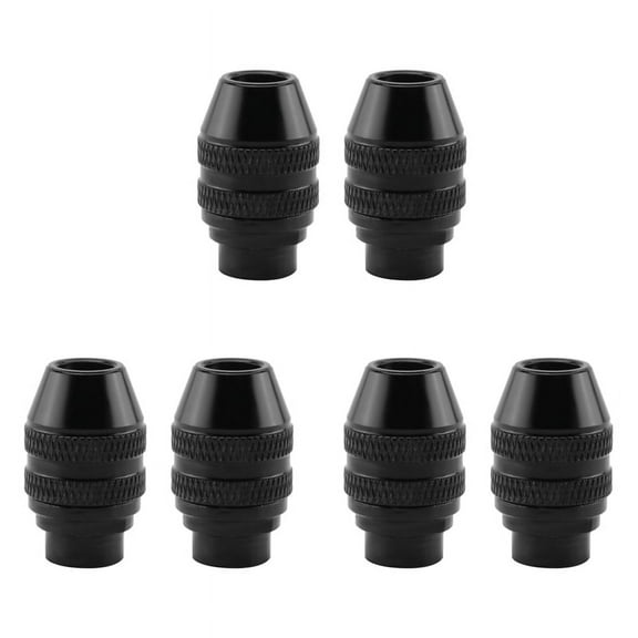 6Pcs Multi Quick Change Keyless Chuck Universal Chuck Replacement for 4486 Rotary Tools 3000 4000 7700 8200,6pcs * Electric grinder chuck,Black