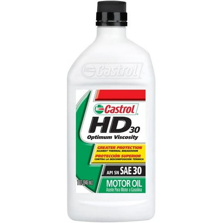 Castrol HD-30 Optimum Viscosity Premium Motor Oil SAE 30, 1 qt (6 pack)