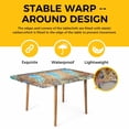 thumbnail image 4 of Jellyfish Coastal Table Cloths for 6 Foot Rectangle Tables, Summer Nautical Starfish Coral Brown Anchor Patio Waterproof Elastic Fitted Tablecloths, Washable Rectangular Table Cover for Camping, 4 of 8