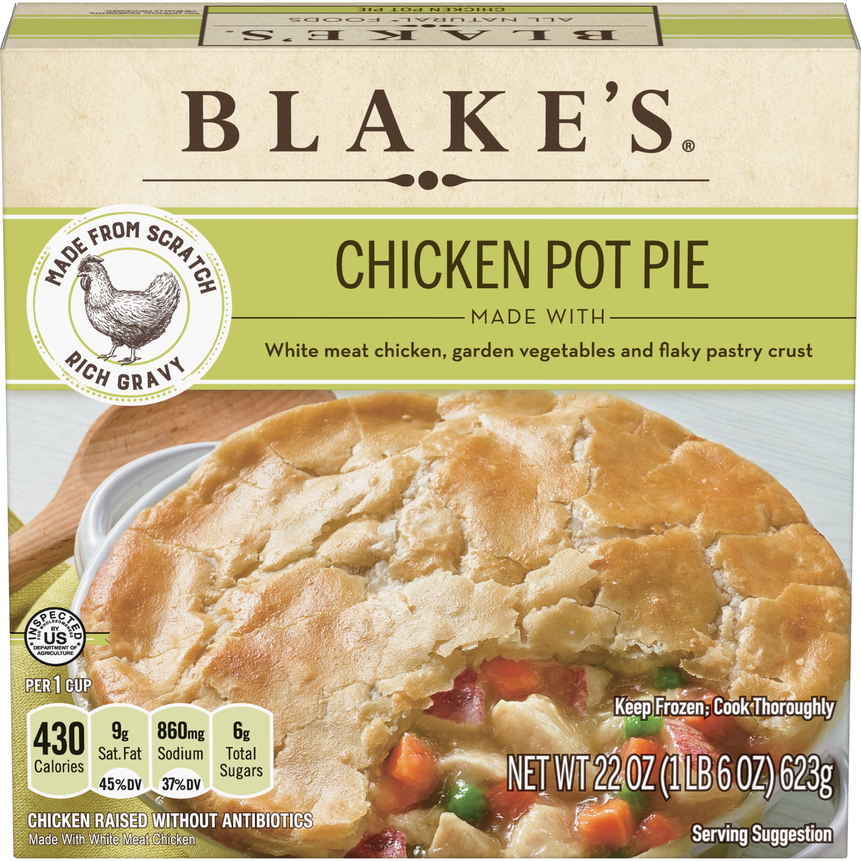 BLAKE'S Frozen Meal, Chicken Pot Pie, Family Size, AllNatural, 22 oz