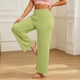 thumbnail image 3 of Hrsba Womens Pajama Pants Solid Color Modal High Waist Straight Wide Leg Cotton Long Sleep Pants for Fall Pajama Pants, 3 of 7